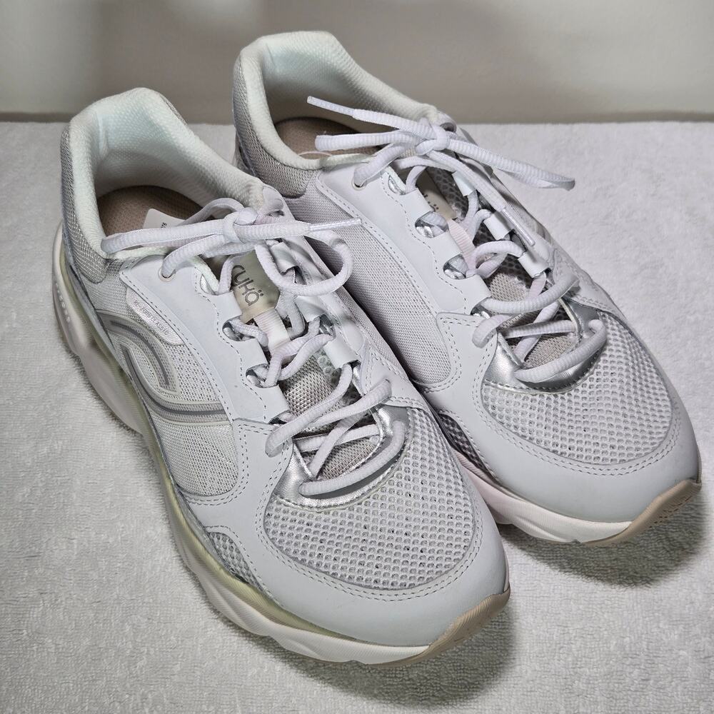 Ryka REZORB MX CL Women’s 9.5W White Silver Walking Athletic Shoes NWOT
